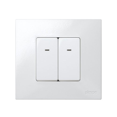 Interruptor estrecho unipolar con luminoso Simon 27 Play  Blanco 10 A