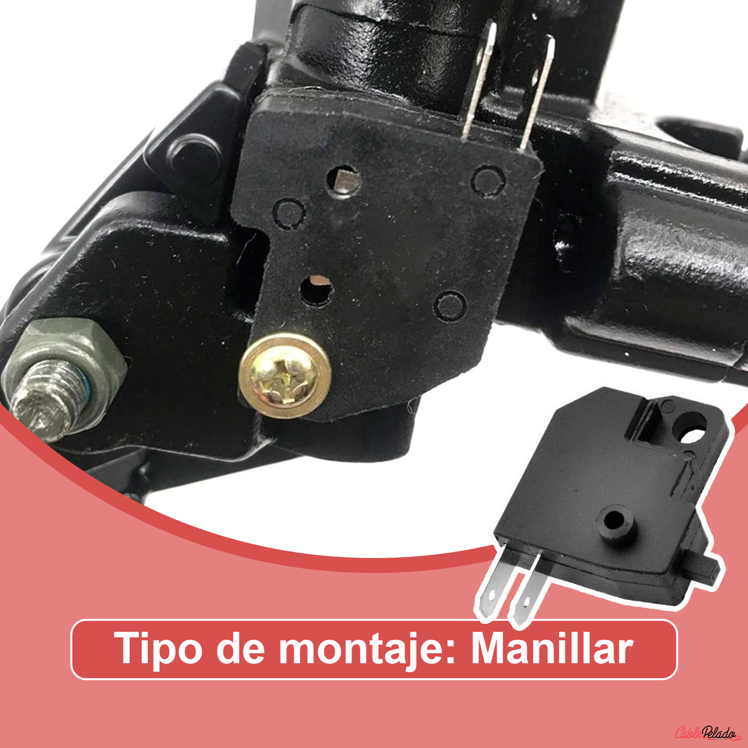 Interruptor Izquierdo De Luz De Freno Moto Negro