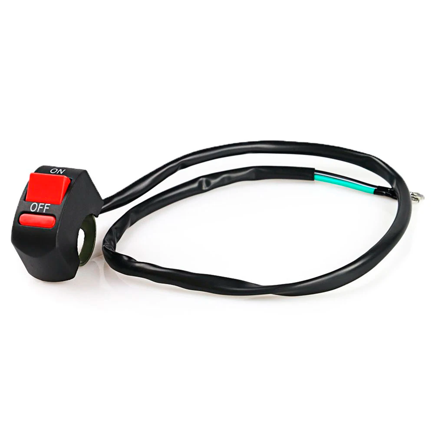 Interruptor Luces Antiniebla Para Manillar De Moto 12 V CC  Negro