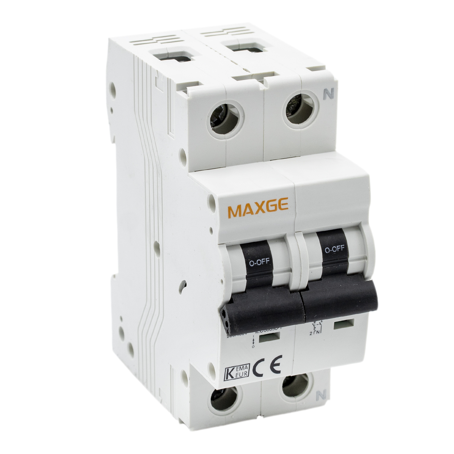 Interruptor magnetotermico residencial 1P + Neutro Curva C  Blanco 10 A