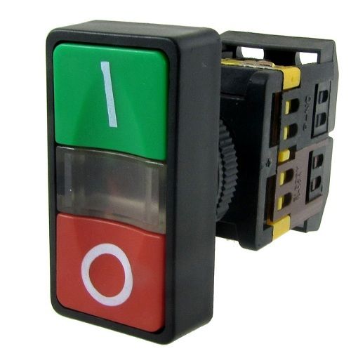 Interruptor on off 22mm 1NO 1NC 600V 10A  Negro
