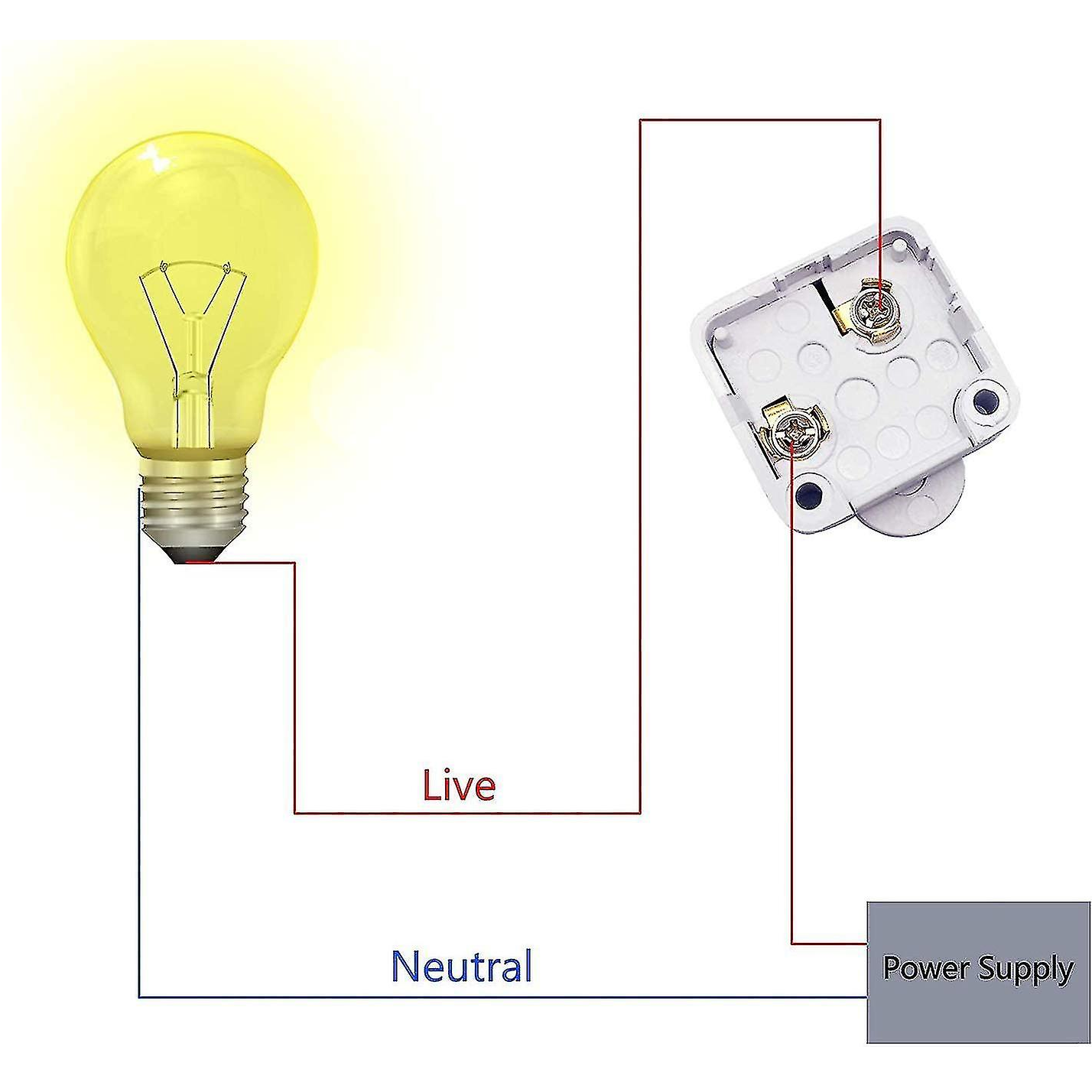 Interruptor para armarios 1A 250V  Blanco