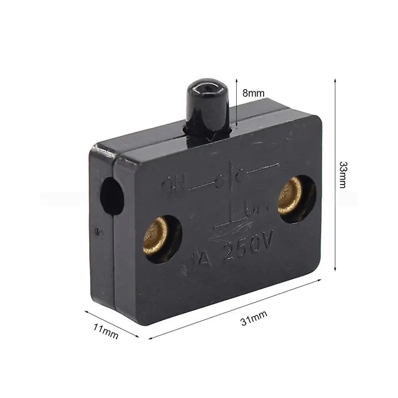 Interruptor para armarios  Negro