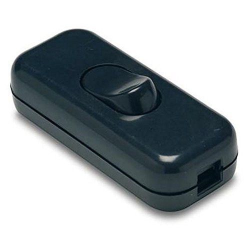 Interruptor pasante aereo unipolar lampara 2A 250V  Negro
