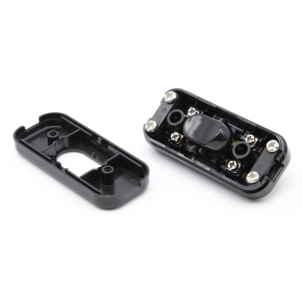 Interruptor pasante aereo unipolar lampara 2A 250V  Negro
