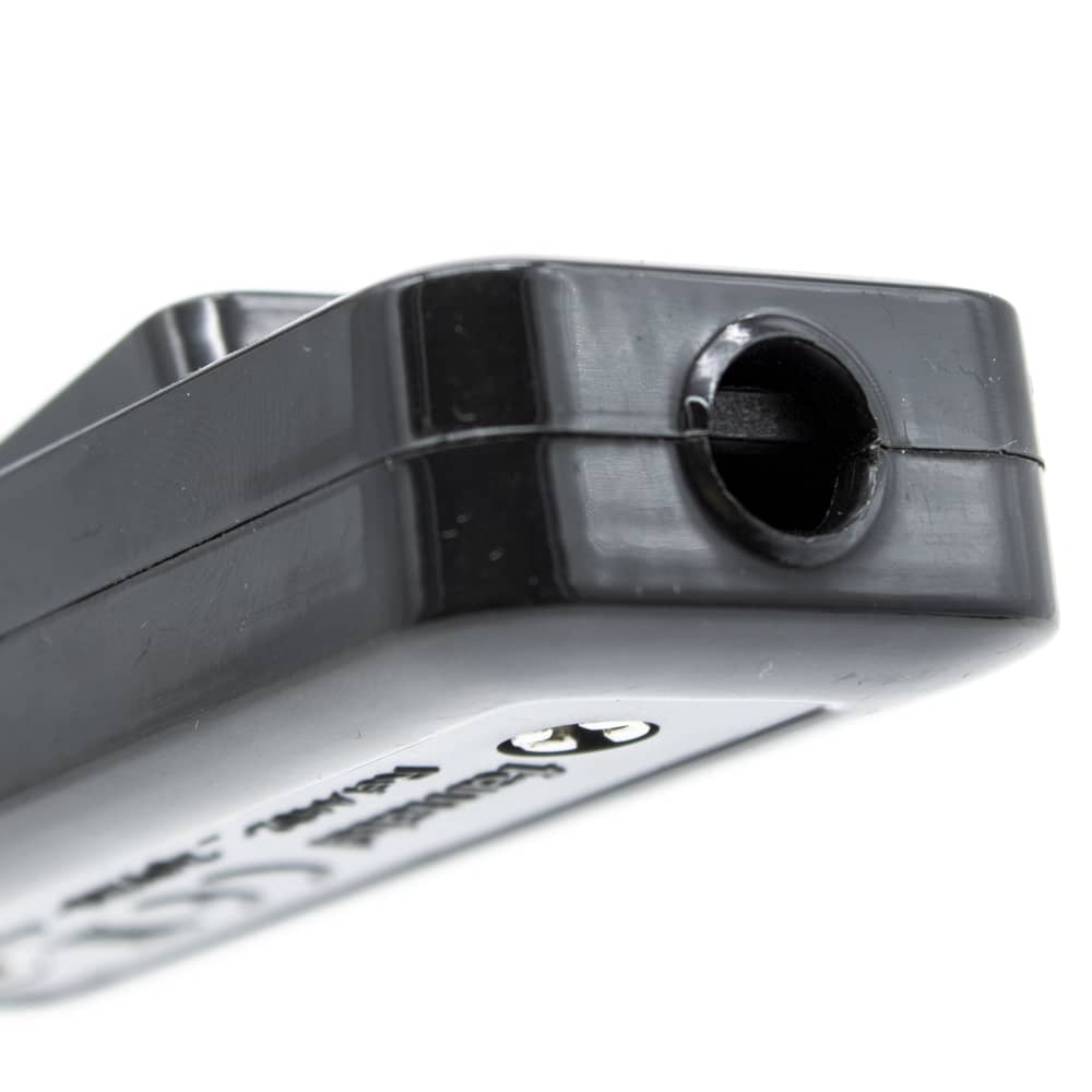 Interruptor pasante aereo unipolar para lampara 2A 250V  Negro