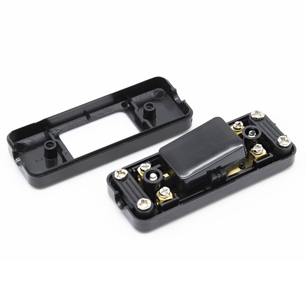 Interruptor pasante aereo unipolar para lampara 2A 250V  Negro