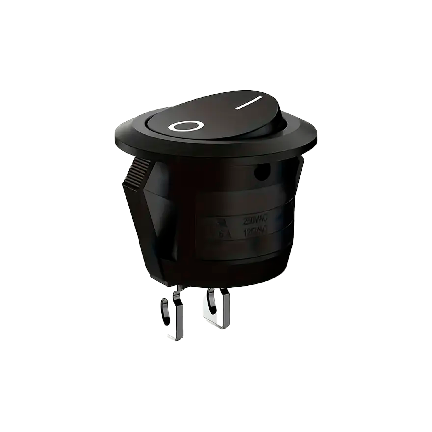 Interruptor redondo basculante de 2 vias ON/OFF   6 A
