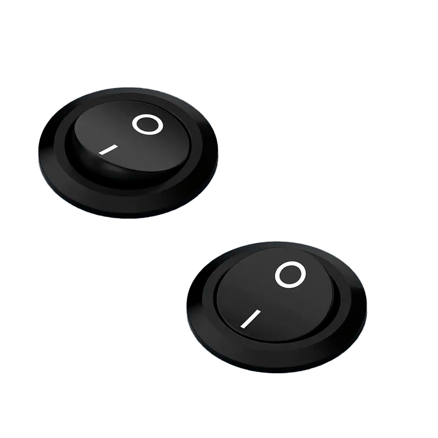 Interruptor redondo basculante de 2 vias ON/OFF   6 A
