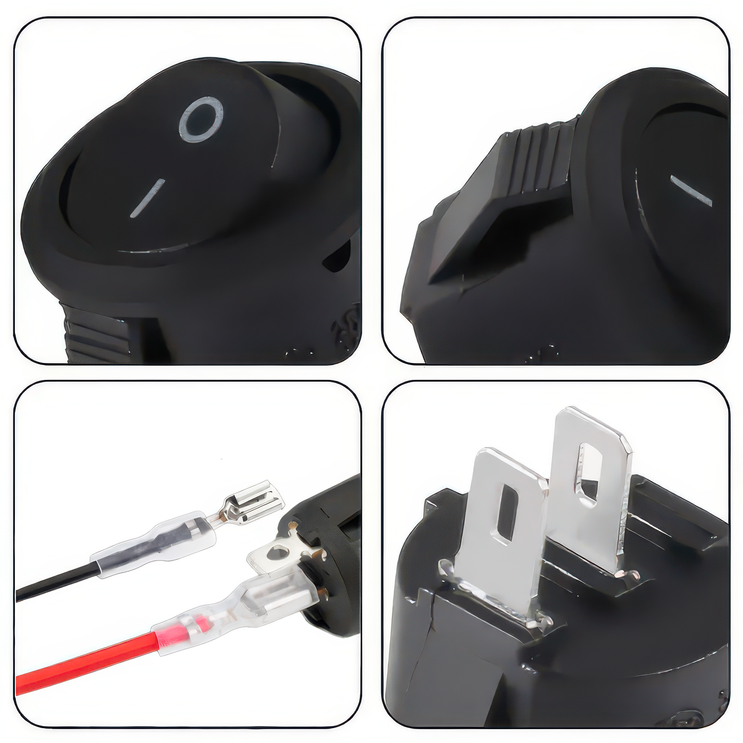 Interruptor redondo basculante de 2 vias ON/OFF   6 A