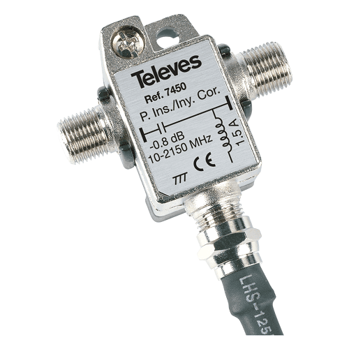Inyector corriente para antenas Dinova 24V 1A  Gris