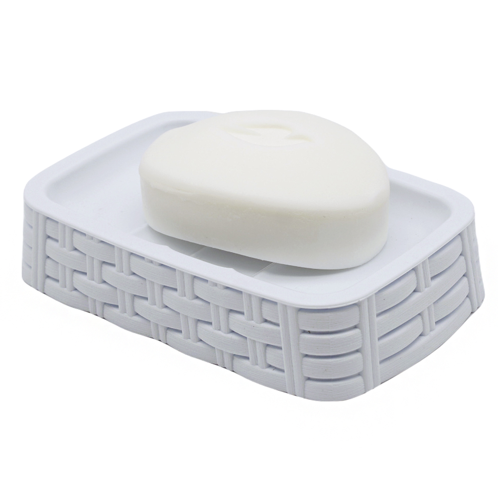 Jabonera baño Rattan 300 ml Blanco