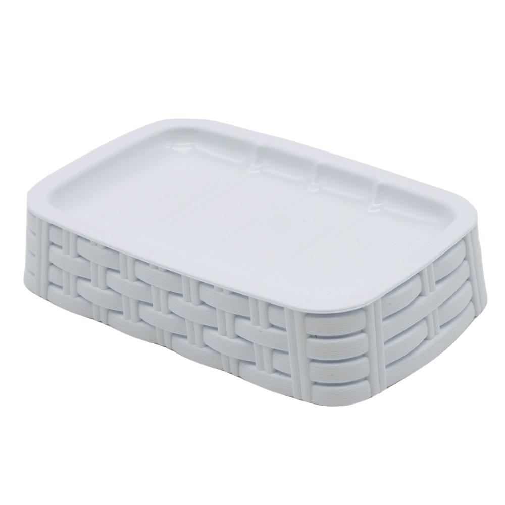 Jabonera baño Rattan 300 ml Blanco
