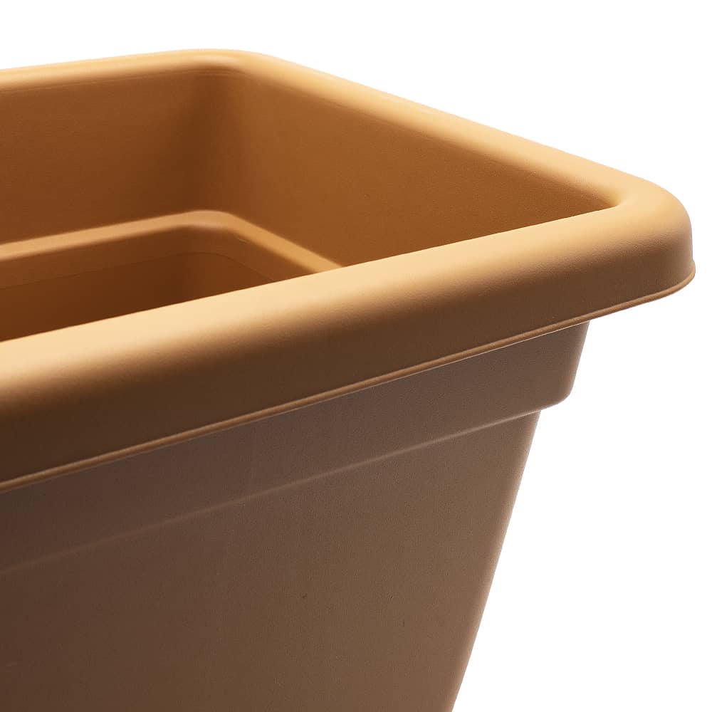 Jardinera de plastico alta 60 cm Marron