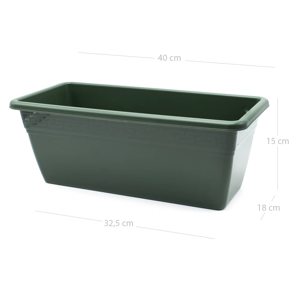 Jardinera plastico 40 cm Verde