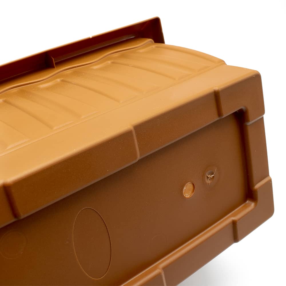 Jardinera plastico con plato 40 cm Marron