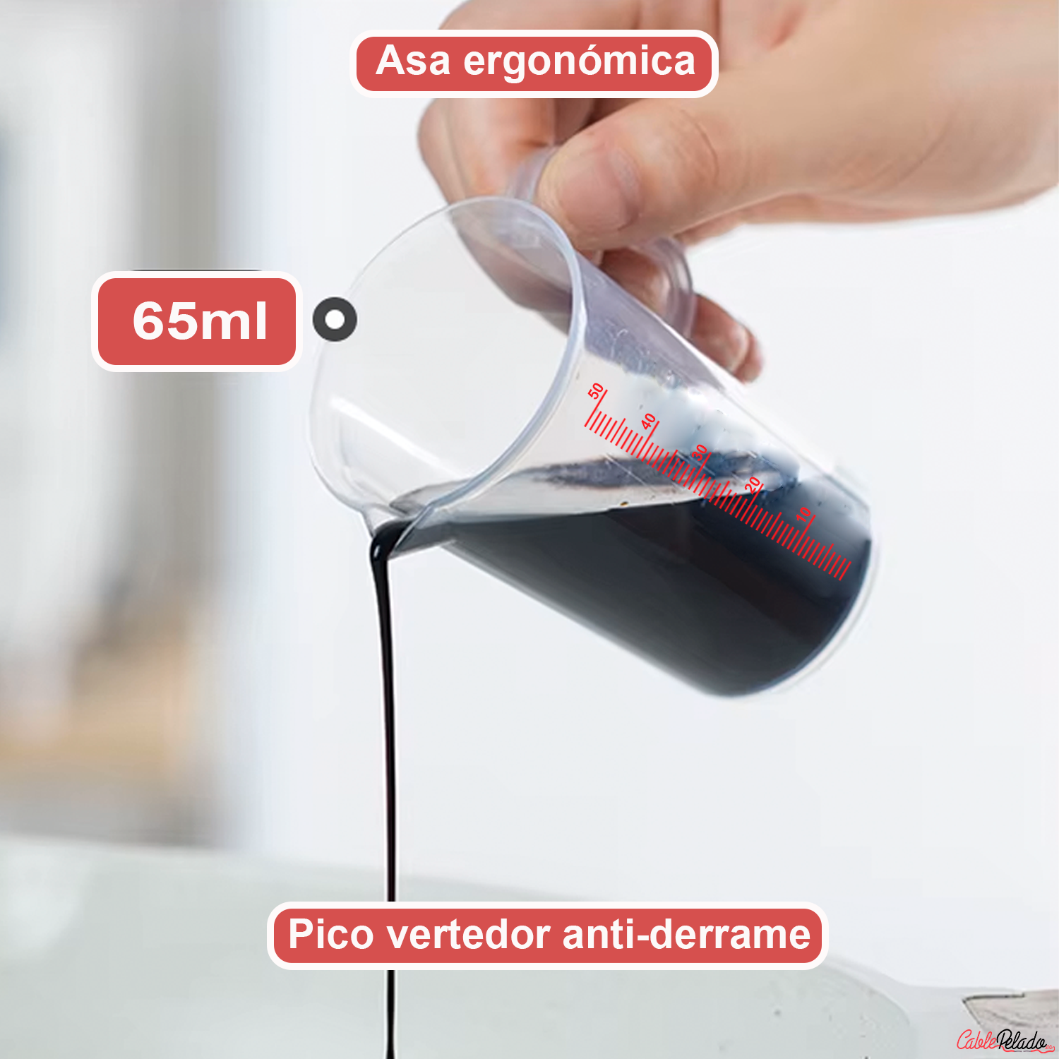 Jarra De Plástico Medidora 1300 Ml  Transparente