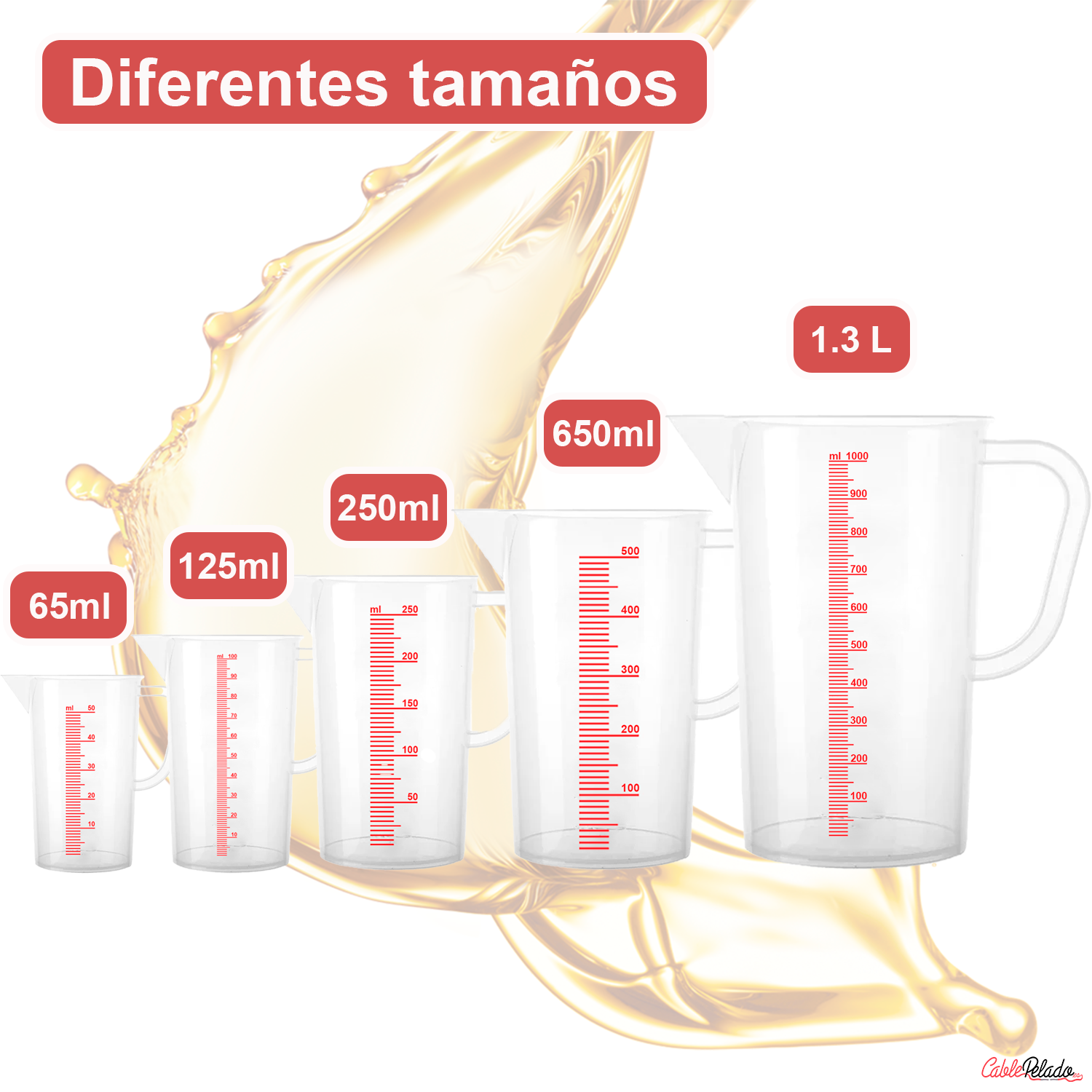 Jarra De Plástico Medidora 250 Ml  Transparente