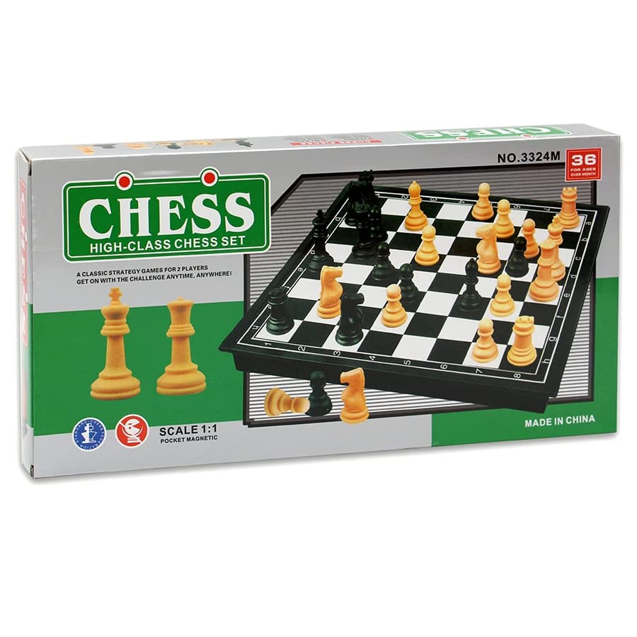 Juego Ajedrez Magnético 20x20  blanco-negro
