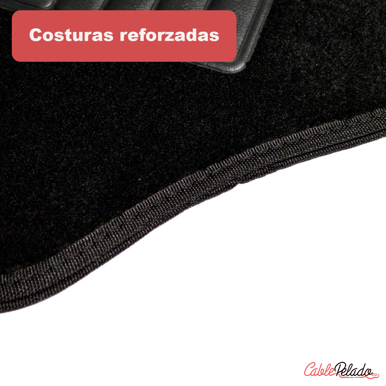 Juego Alfombrillas De Moqueta Universales Para Coche  Negro