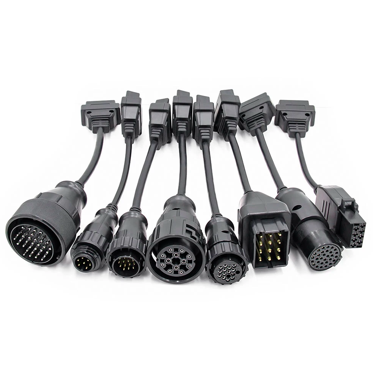 Juego de cables conectores de diagnostico OBD Camión  Negro