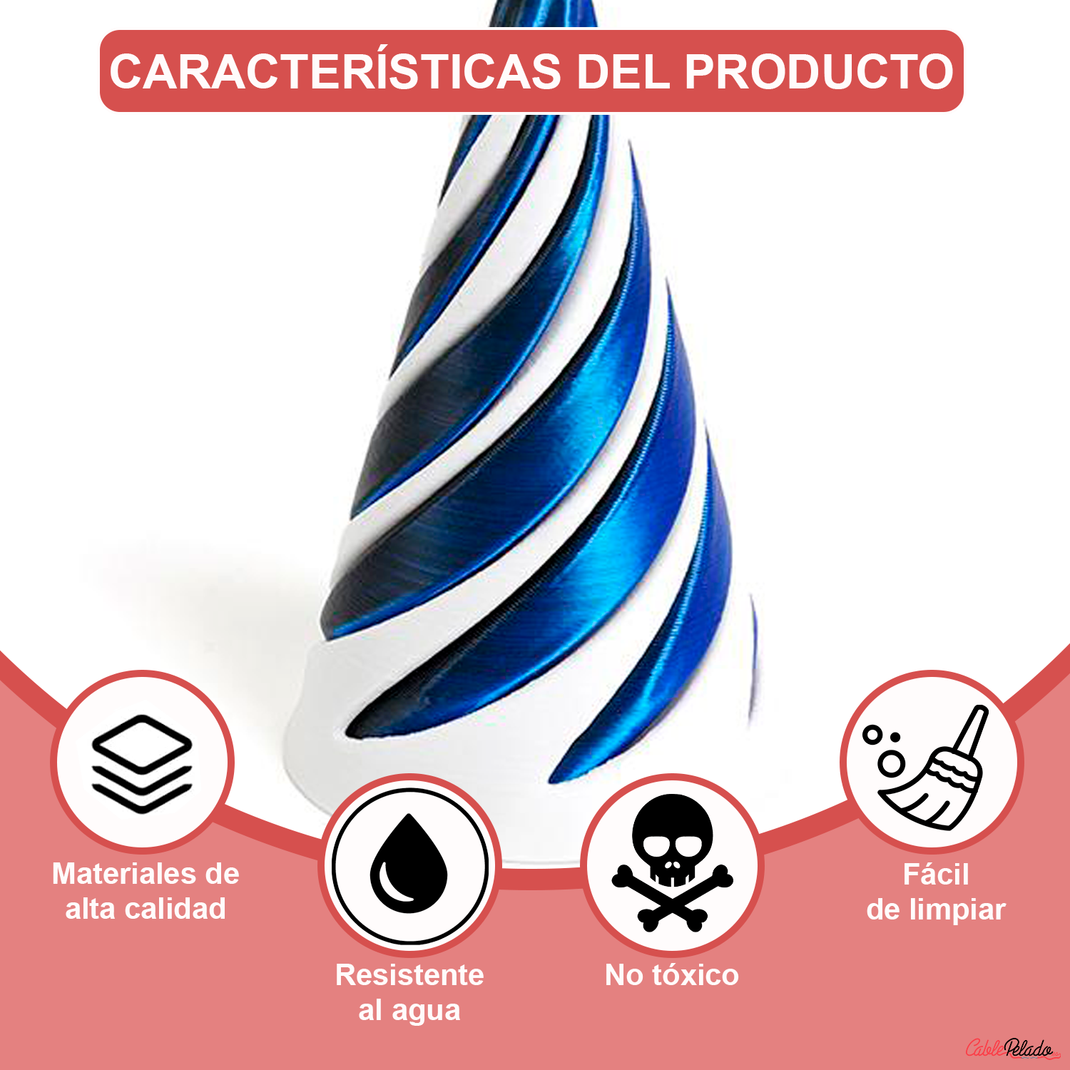 Juguete De Cono En espiral Impreso En 3D