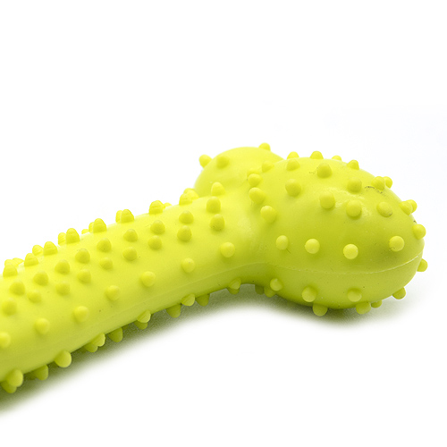 Juguete hueso perros morder caucho 10 cm Verde