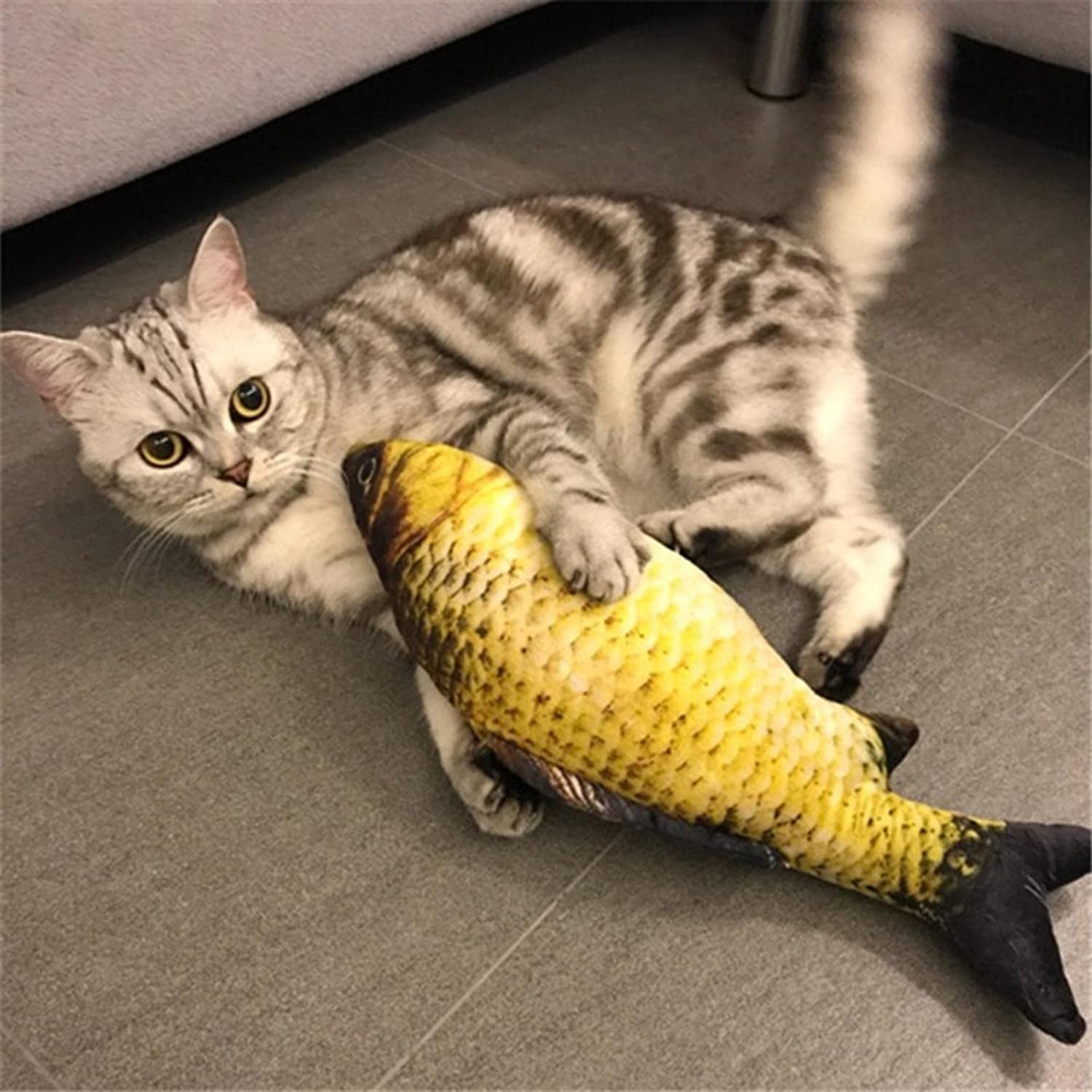 Juguete pez para gato interactivo  Dorado