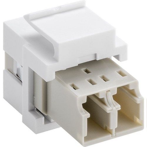 Keystone de fibra optica LC-Duplex  Blanco
