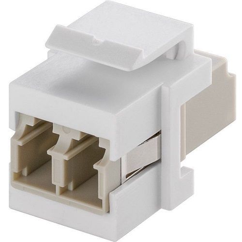 Keystone de fibra optica LC-Duplex  Blanco