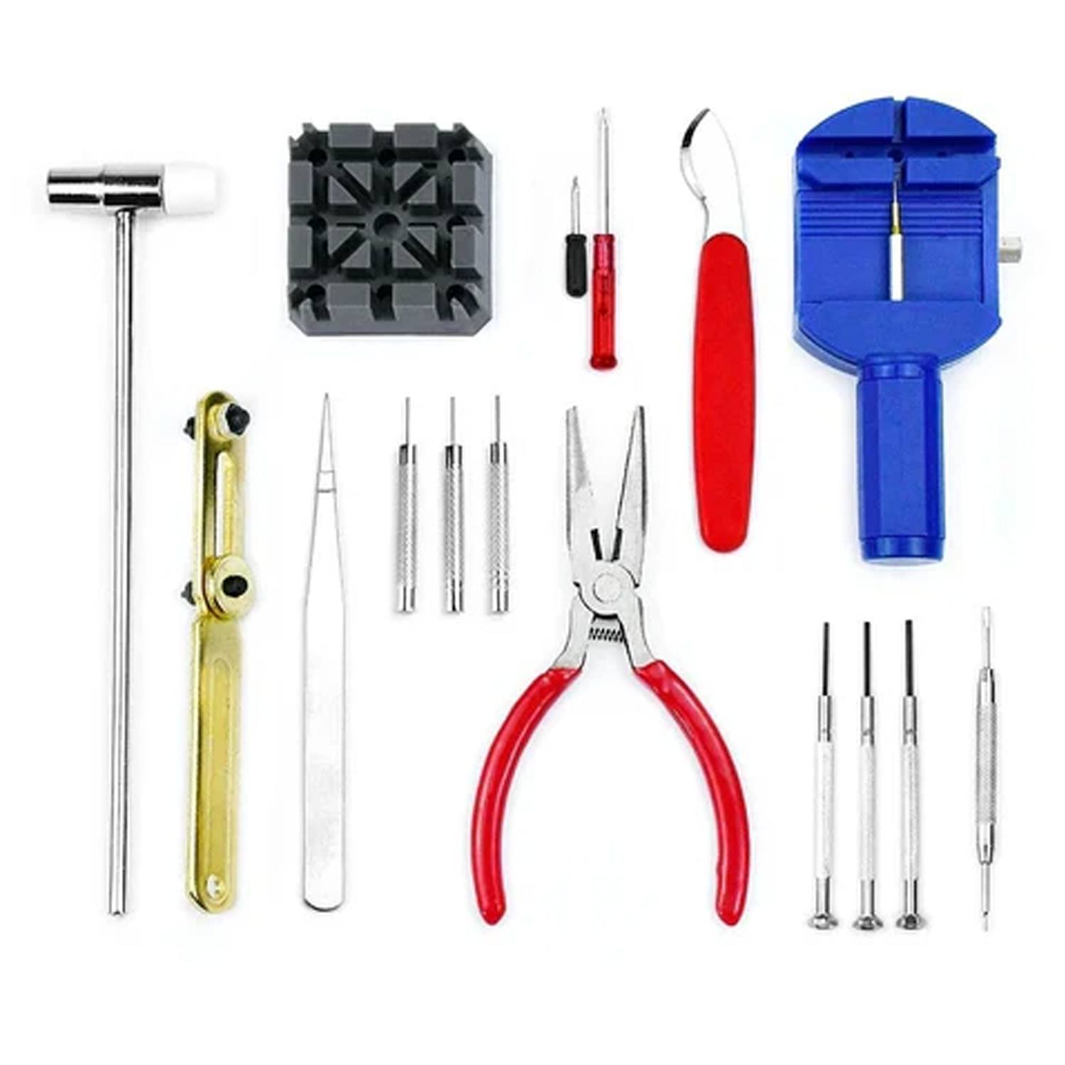Kit 16 herramientas de relojero para reparar reloj