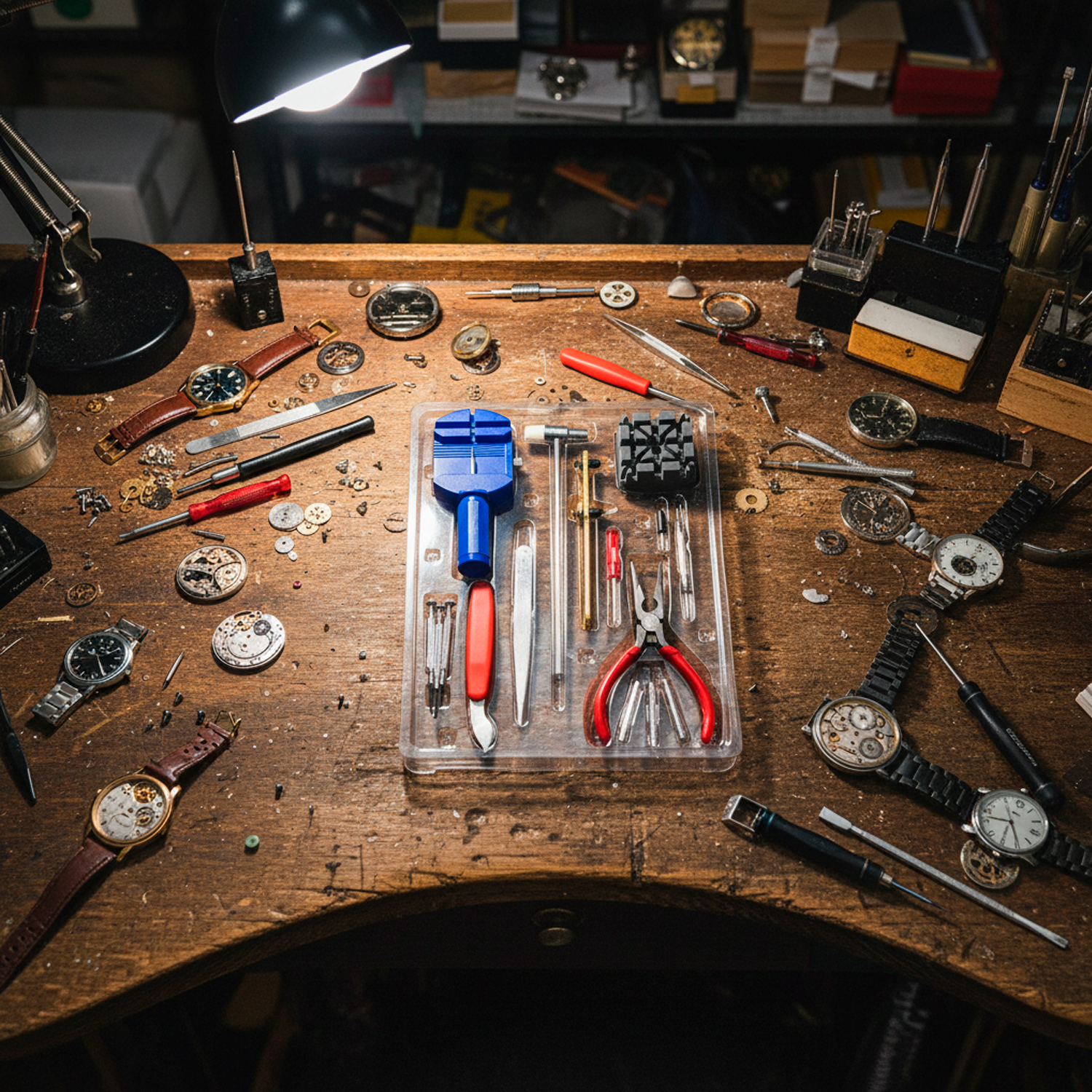 Kit 16 herramientas de relojero para reparar reloj