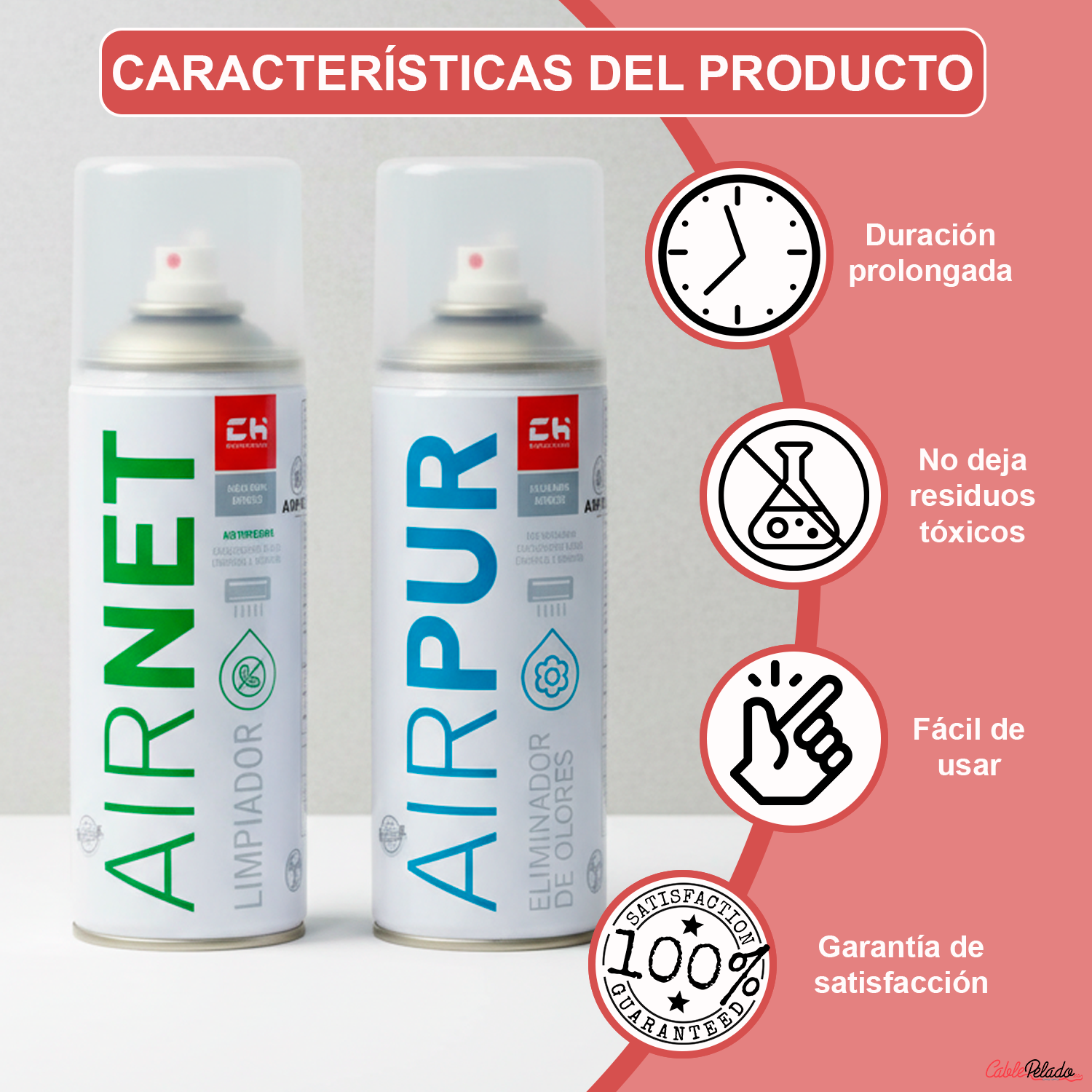 KIT AIRNET & AIRPUR SPRAY Tratamiento Bactericida-Fungicida-Eliminador de Olores para Sistemas de HV