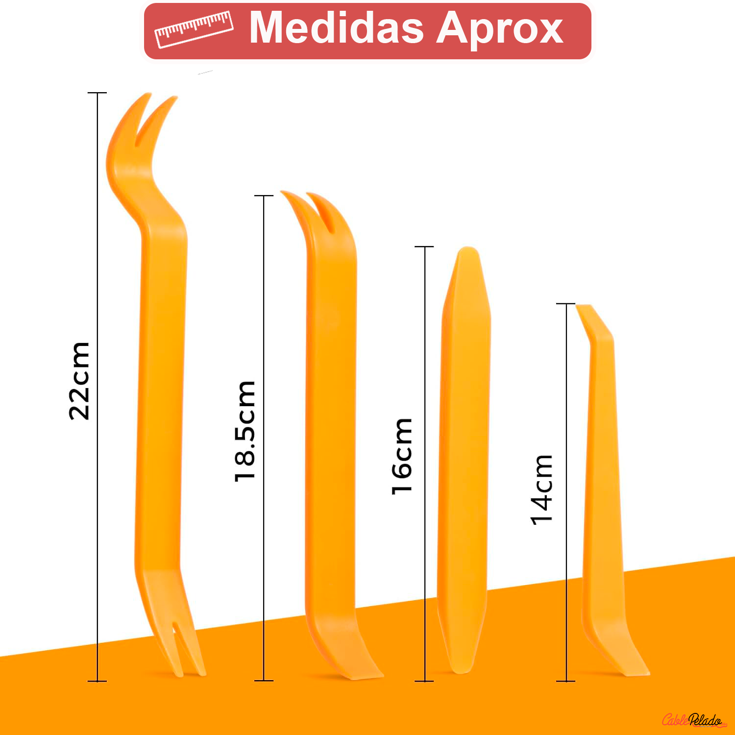 Kit herramientas desmontar salpicadero radio coche