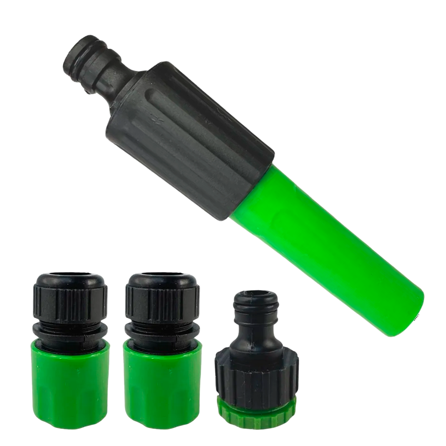 Kit Pisola De Riego Pulverizador Con 3 Adaptadores  Verde