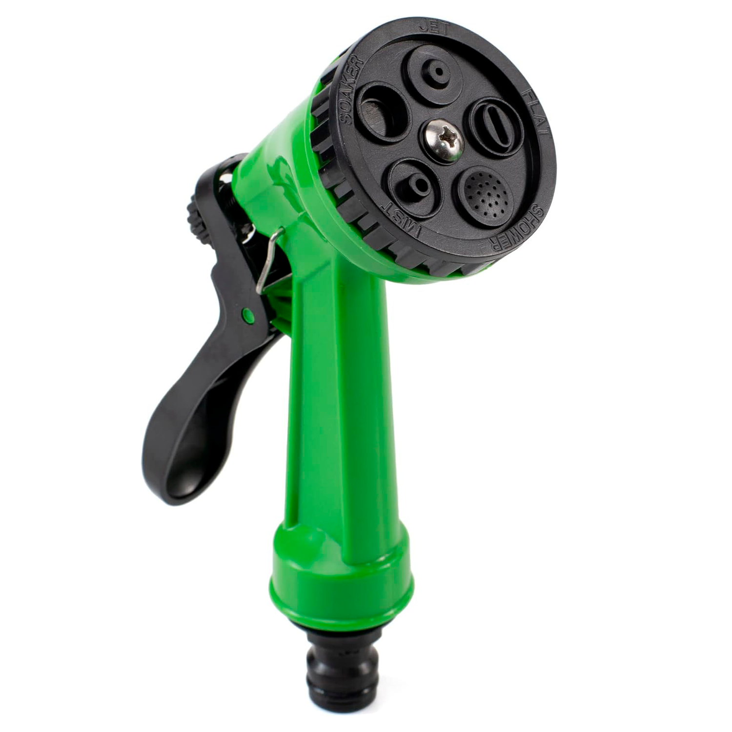 Kit Pistola De Riego Regulable Con 3 Adaptadores V2  Verde