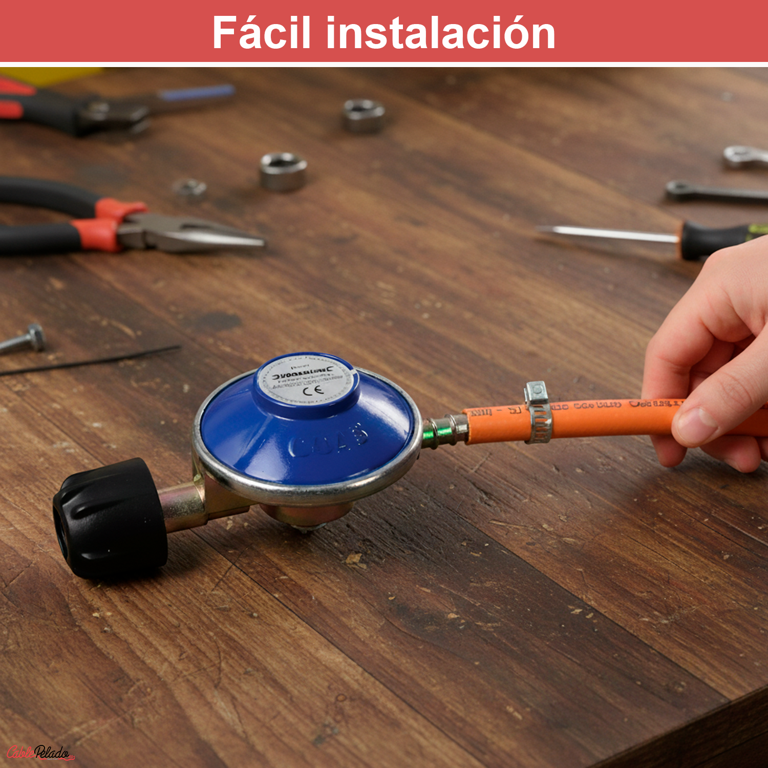 Kit Regulador De Gas Para Bombona Camping Y Tubo 1.5 Metros