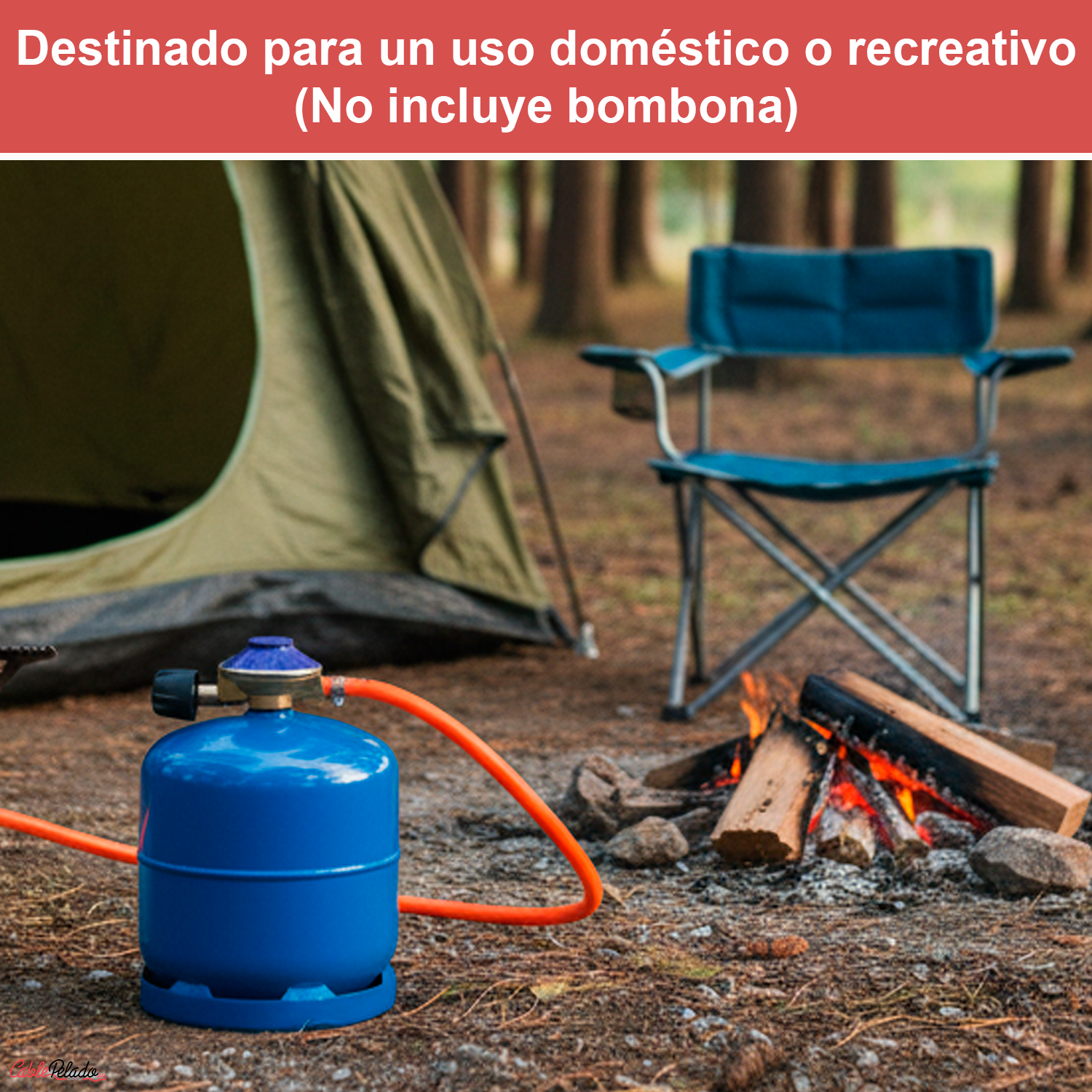 Kit Regulador De Gas Para Bombona Camping Y Tubo 1.5 Metros