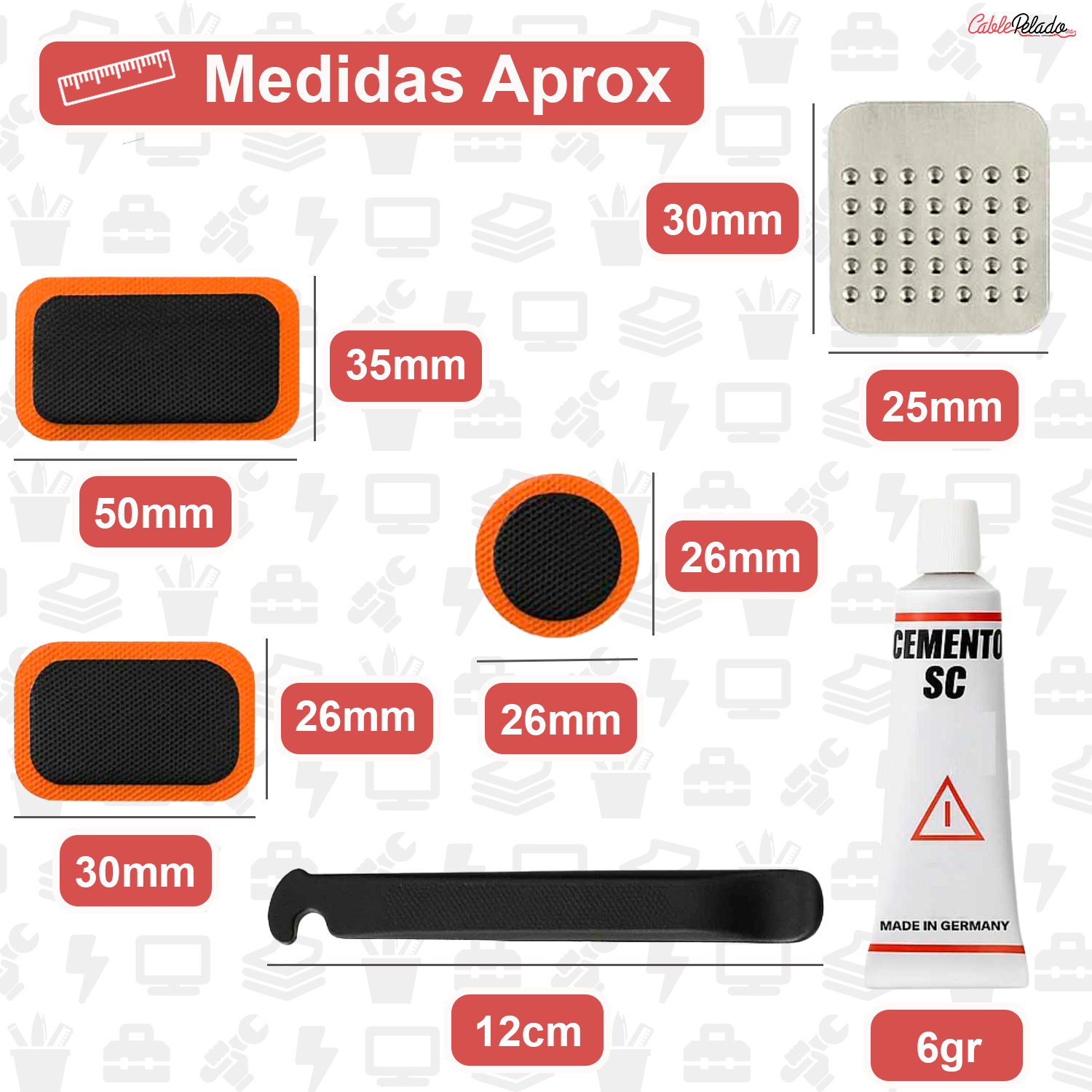 Kit Repara Pinchazo 10 Piezas