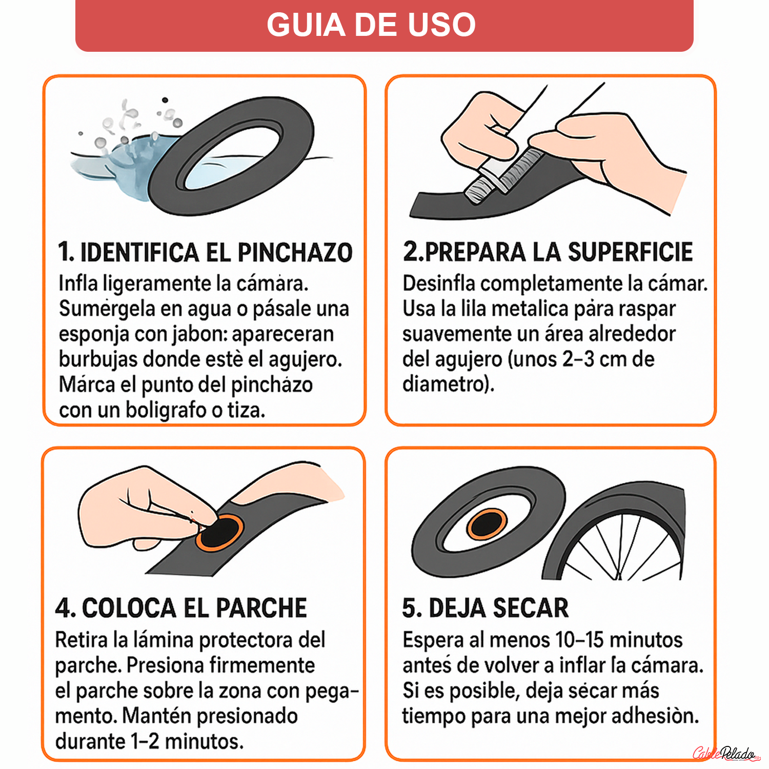 Kit Repara Pinchazo 10 Piezas