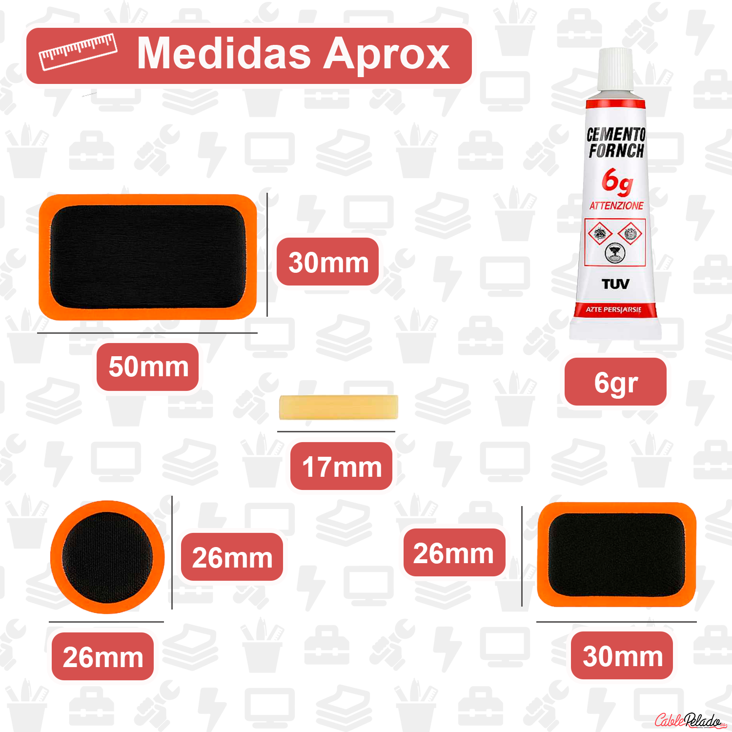 Kit Repara Pinchazo 12 Piezas