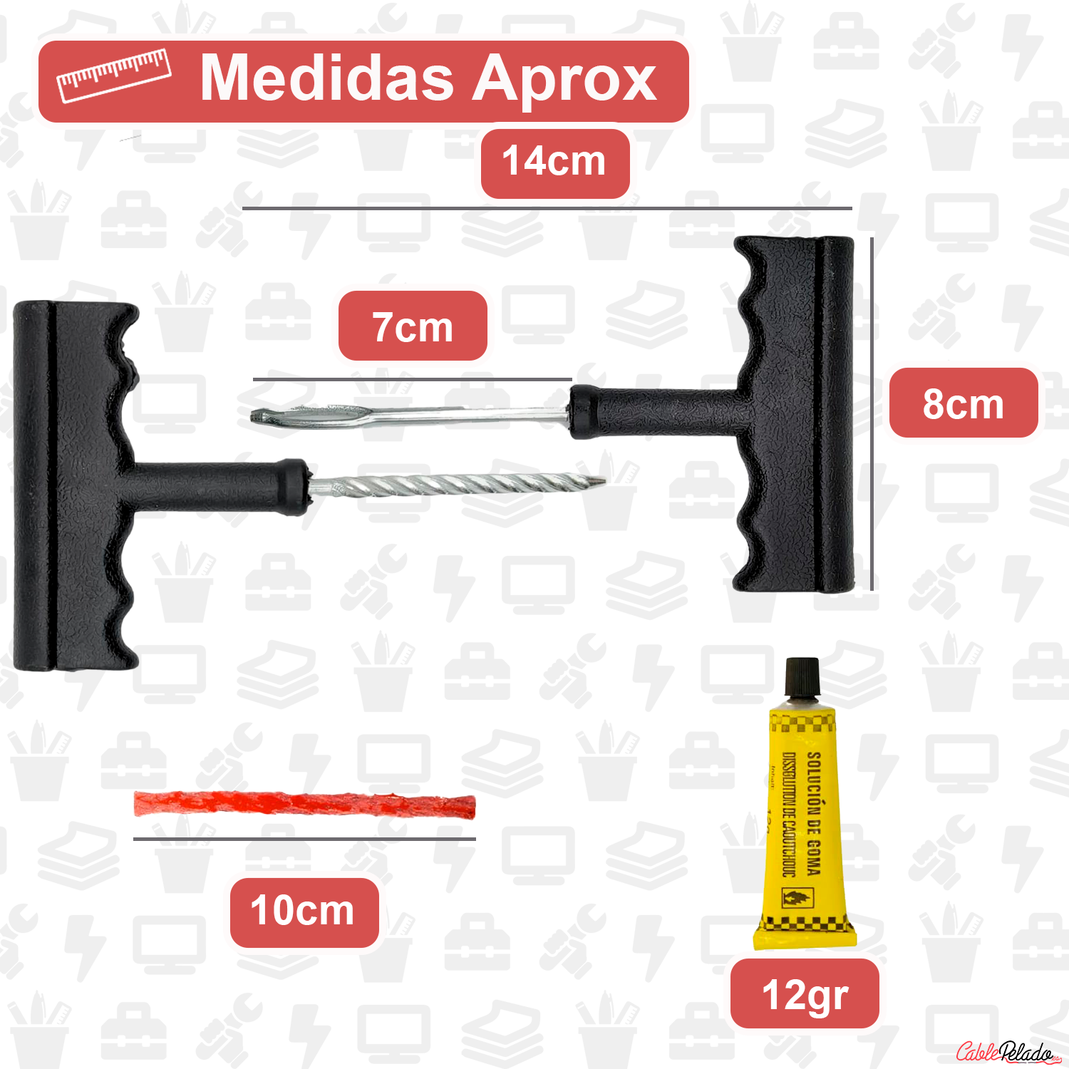 Kit Reparación Pinchazos Neumáticos