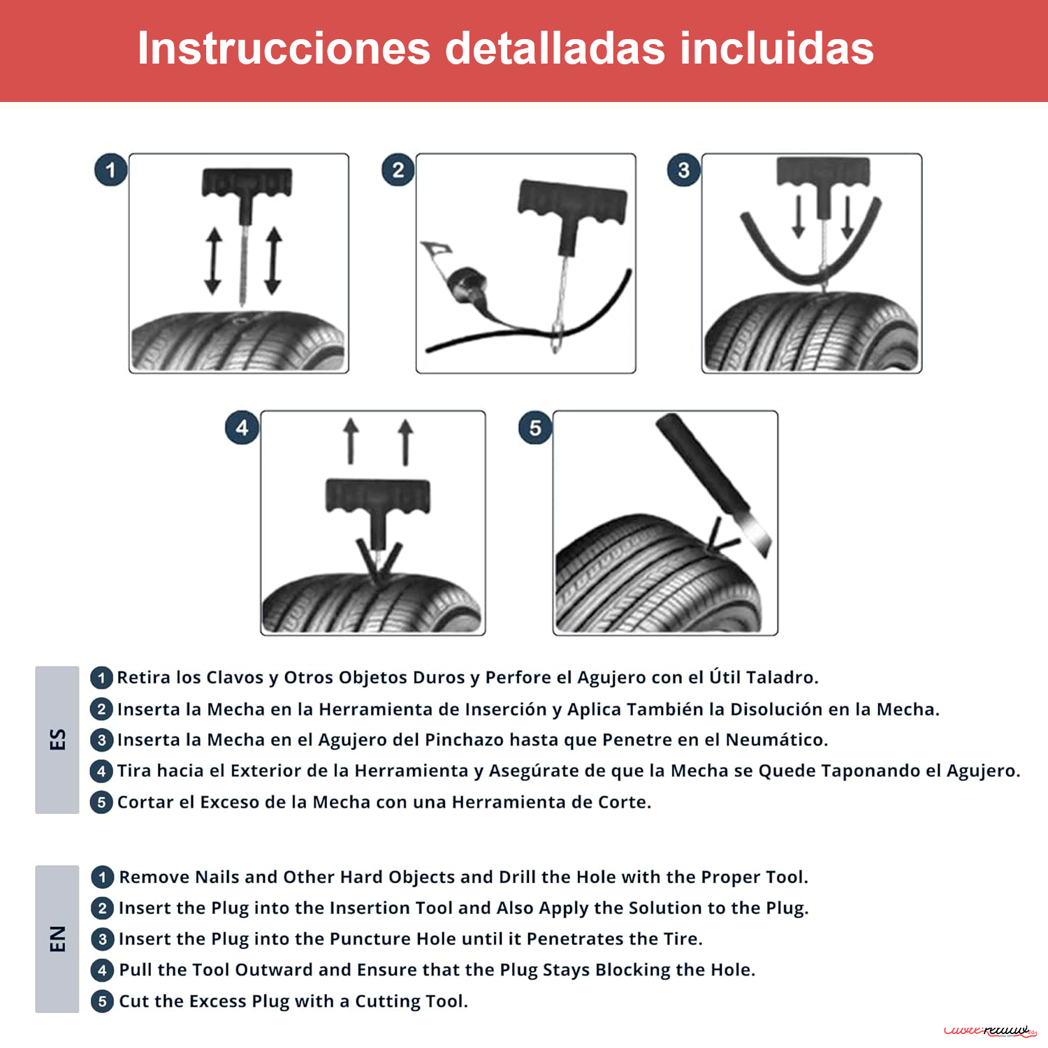 Kit Reparación Pinchazos Neumáticos