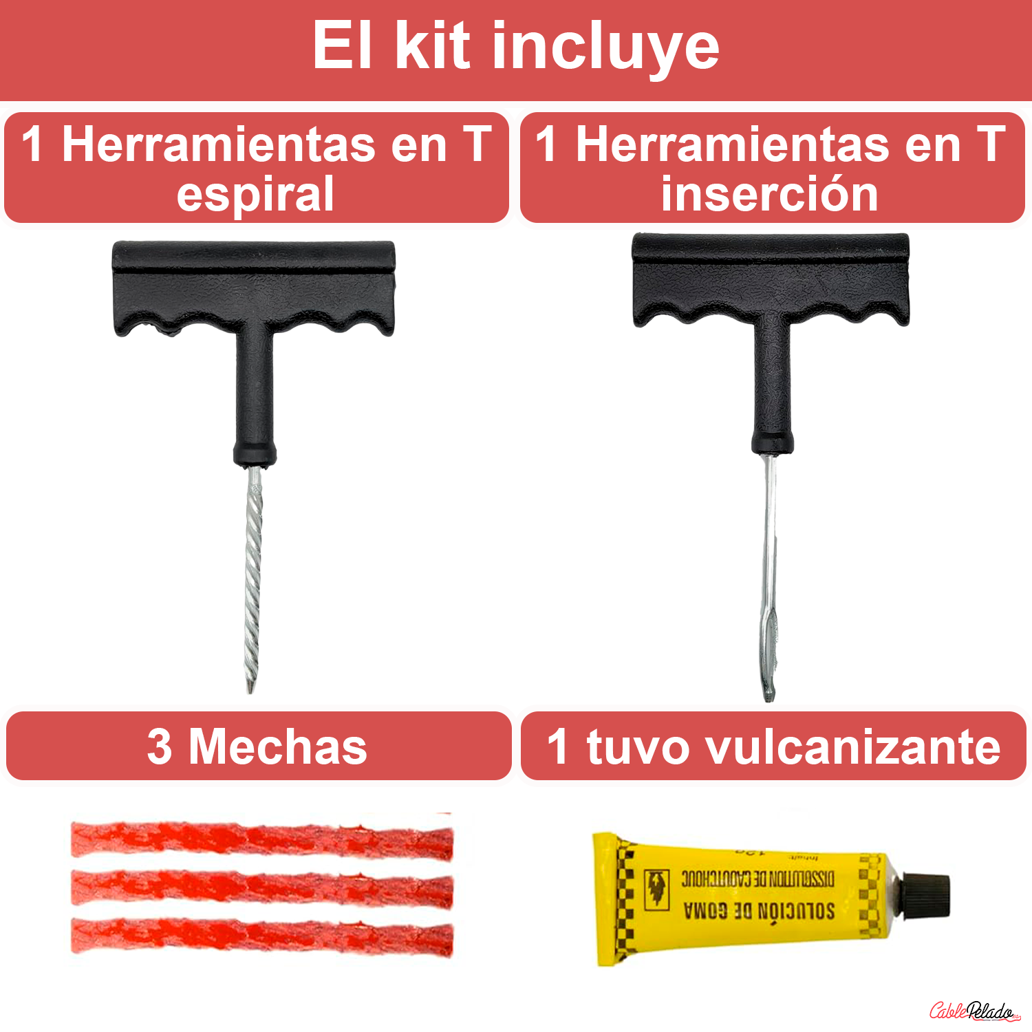 Kit Reparación Pinchazos Neumáticos