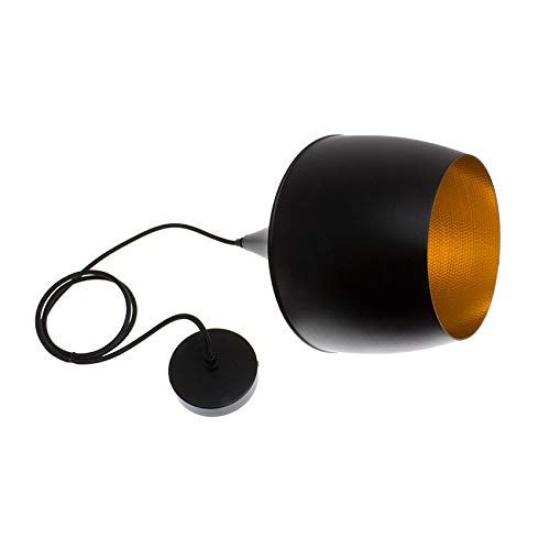 Lampara colgante Wok E27  Negro