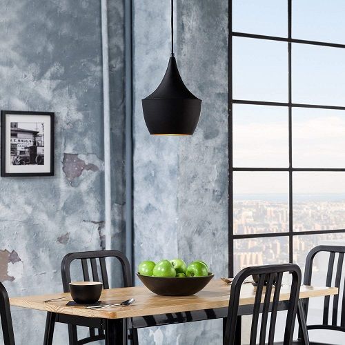 Lampara colgante Wok E27  Negro