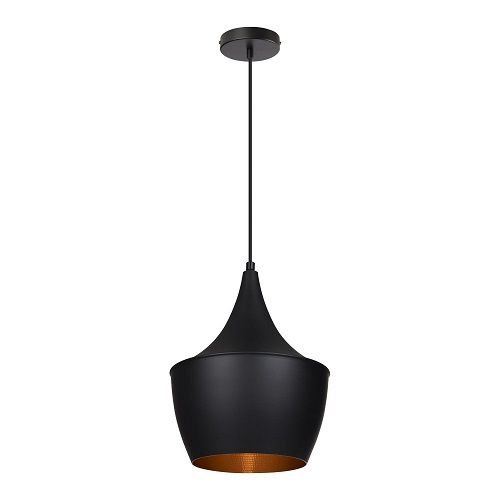 Lampara colgante Wok E27  Negro