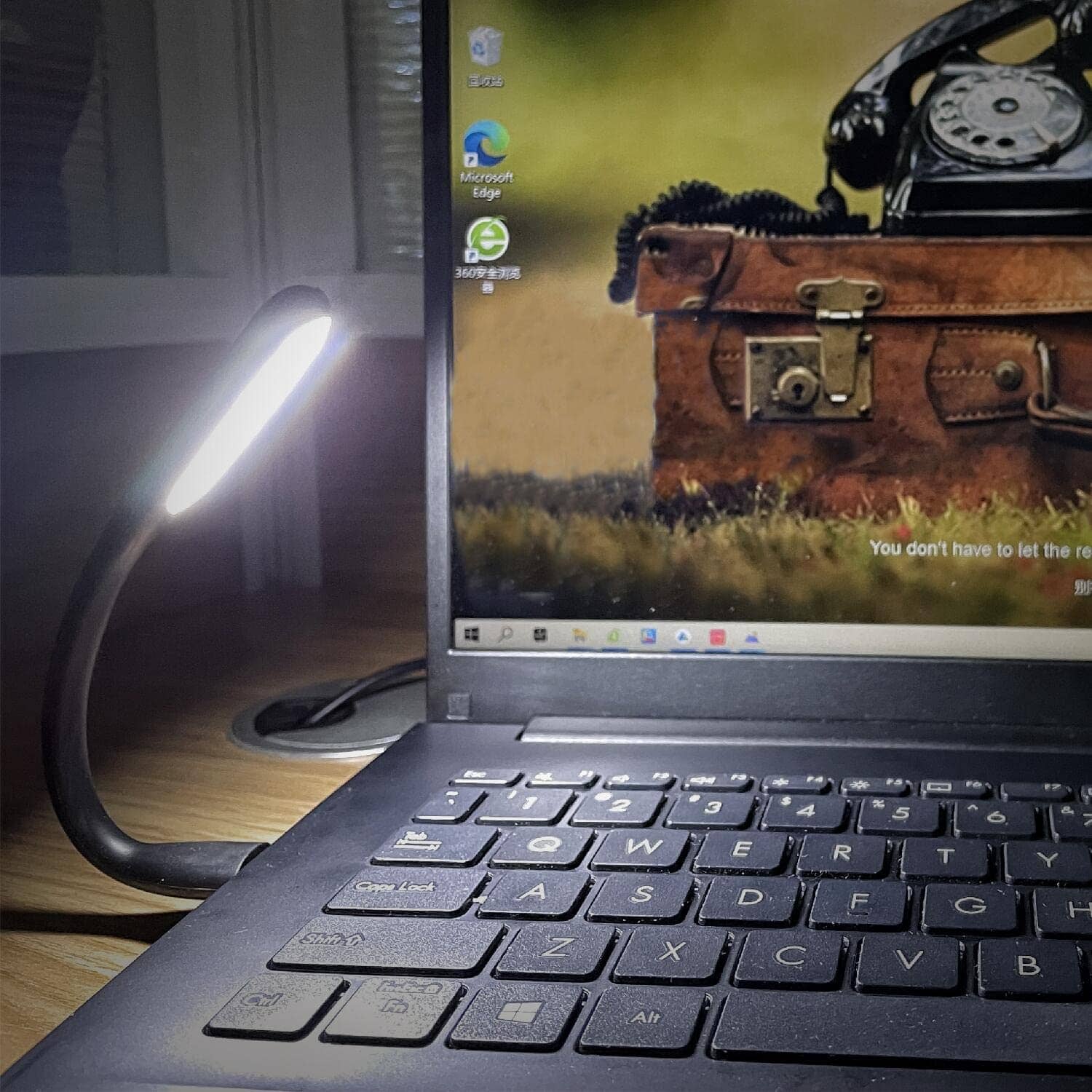 Lampara led flexible USB para portatil  Negro
