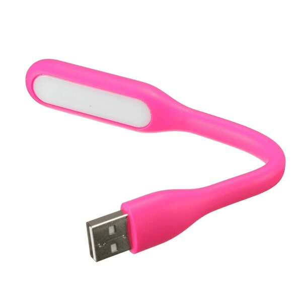 Lampara led flexible USB para portatil  Rosa
