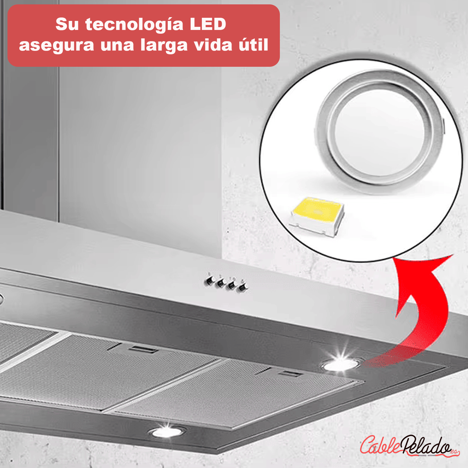 Lámpara Led Para Campanas Teka 1.5 W 230 V Codigo 81455067  Gris